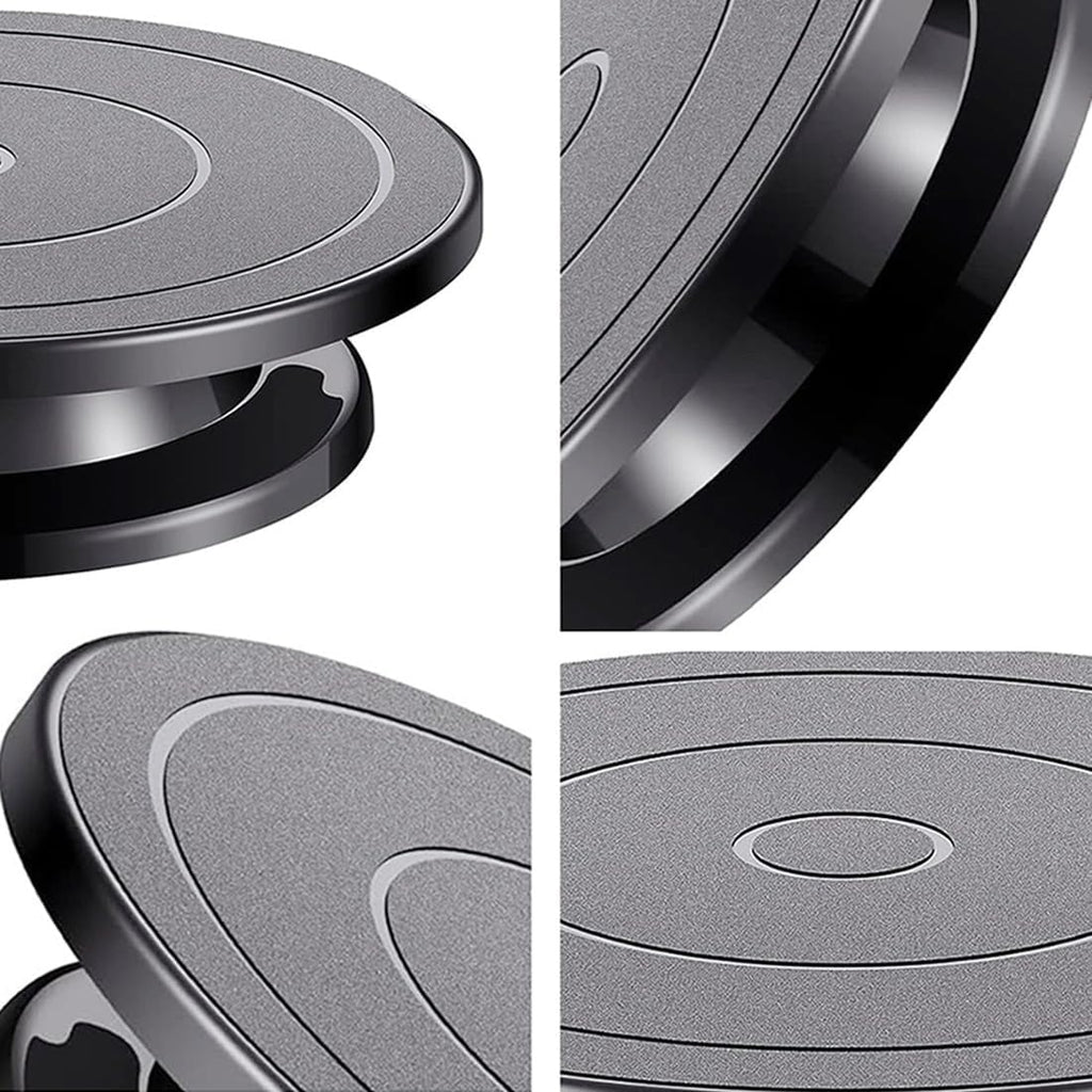 Cake Turntable, 11''Cake Stand Decorating Bakery Supplies, Turnable Black Painting Turn Table Stand for Pastries