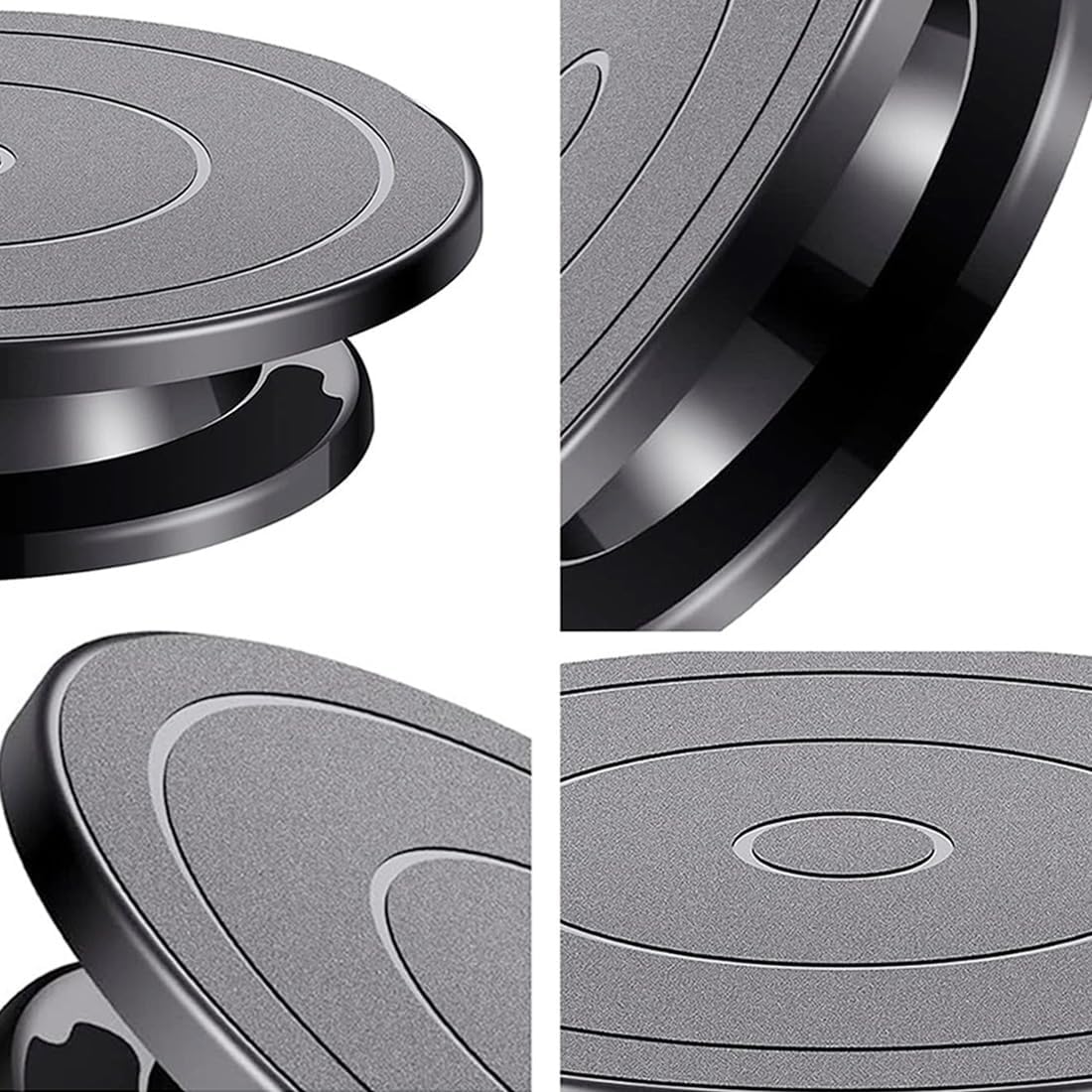 Cake Turntable, 11''Cake Stand Decorating Bakery Supplies, Turnable Black Painting Turn Table Stand for Pastries