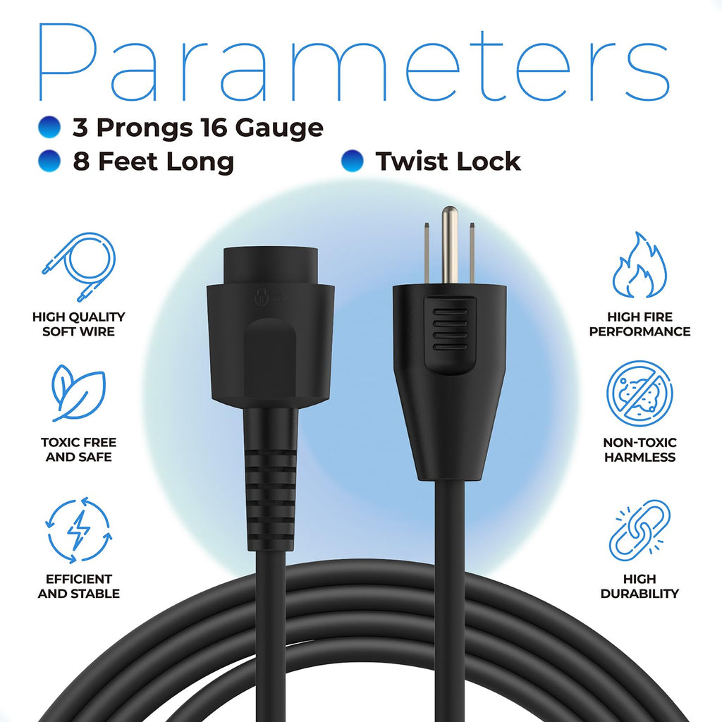 DW618 DW616 Router Cord Replacement, 3 Prongs, 16 Gauge, 8 Ft