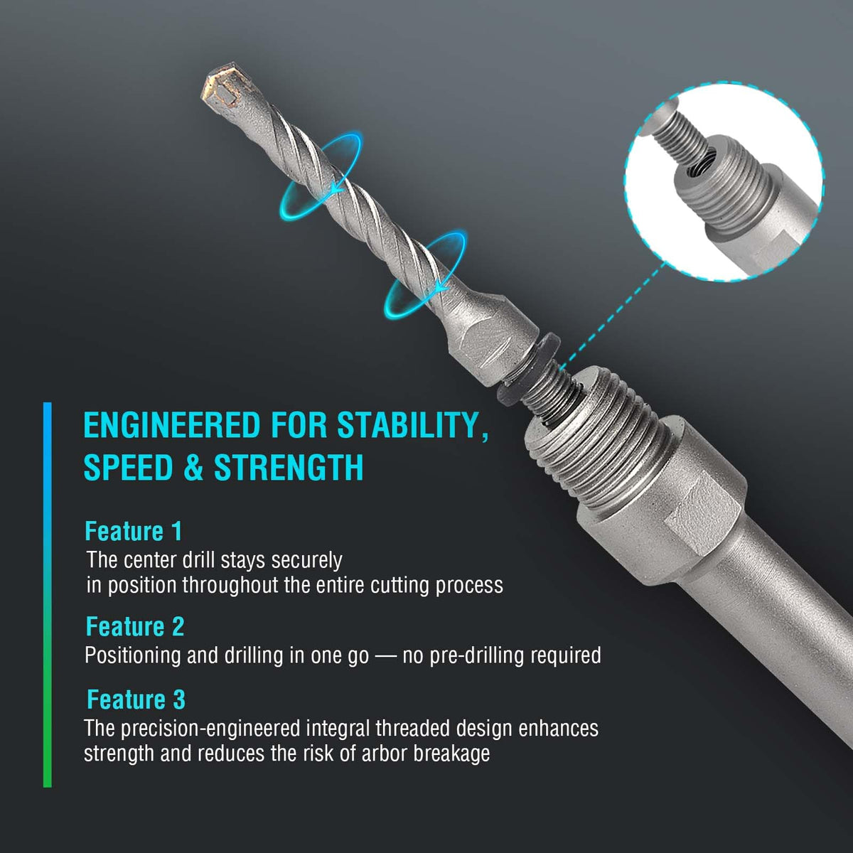 BINOTA 40 mm (1-9/16") Concrete Hole Saw with SDS-Plus Shank