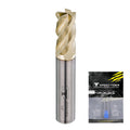 SPEED TIGER INTA Carbide Roughing End Mill - for Alloy Steels/Hardened Steels - Micro Grain Carbide End Mill - ZrN-A Coating - 4-Flute - INTA1/4-4 (1 Piece, 1/4")