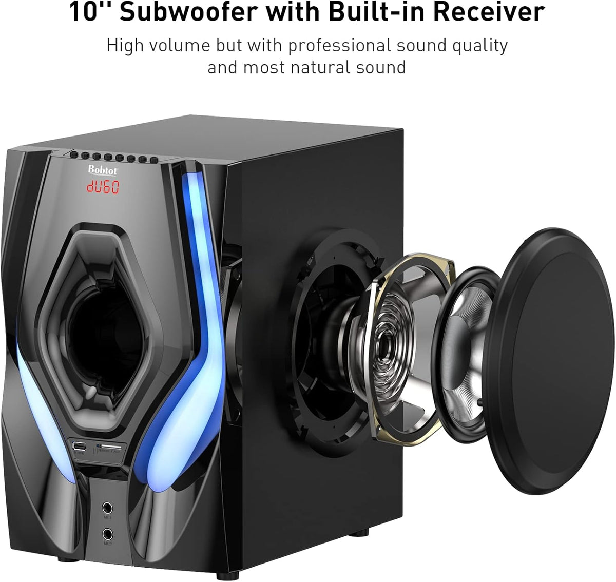 Home Theater Systems Surround Sound Speakers,1200 Watts Peak | 10 inch Subwoofer 5.1/2.1 Channel Audio Stereo System