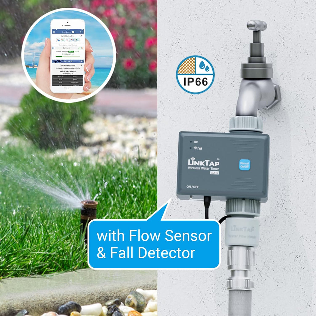 G2S Smart Garden Hose Timer & Gateway, 2-Year Battery Life | Irrigation by Weather/Volume/Duration, Wider Range Than