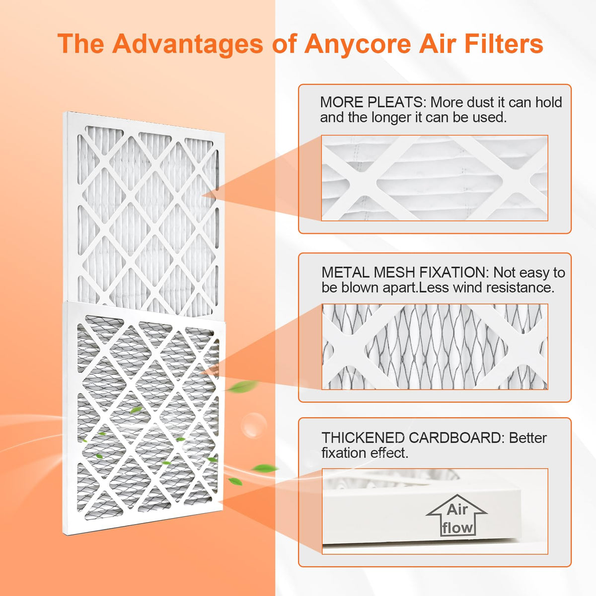 12x12x1 Air Filter 2 Pack MERV 11