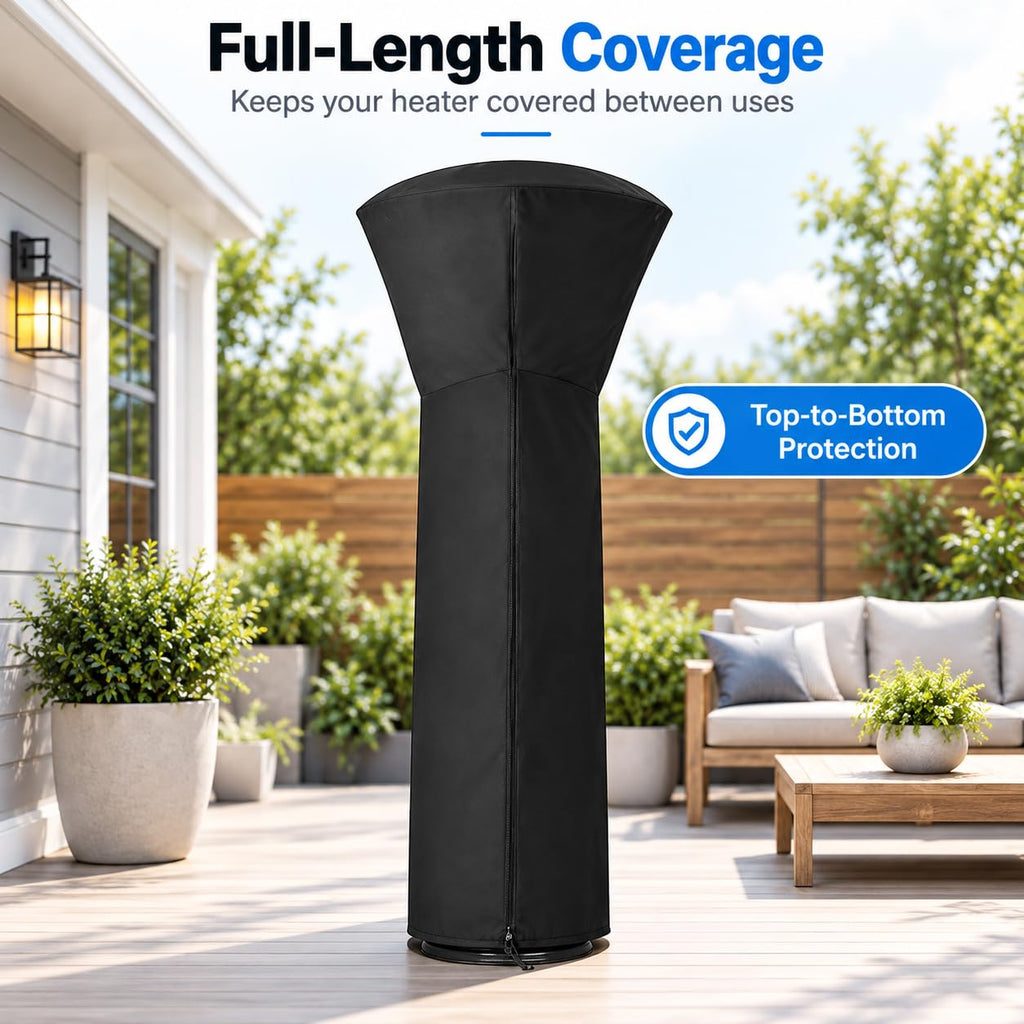 Patio Heater Cover for Hampton Bay NCZH-G-SS, Waterproof Outdoor Heater Cover for Propane Gas Heaters, Full Length