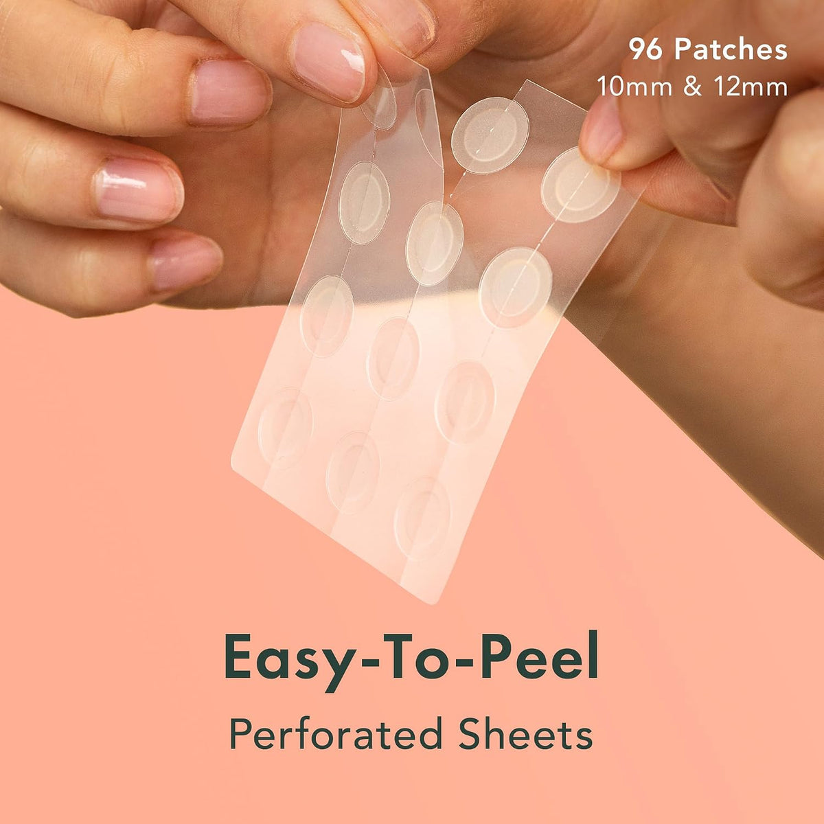 Miracle Invisible Spot Cover Hydrocolloid Acne Pimple Patches (96 Ct) | Ultra-Thin Patch for Face, Absorbs Fluid From