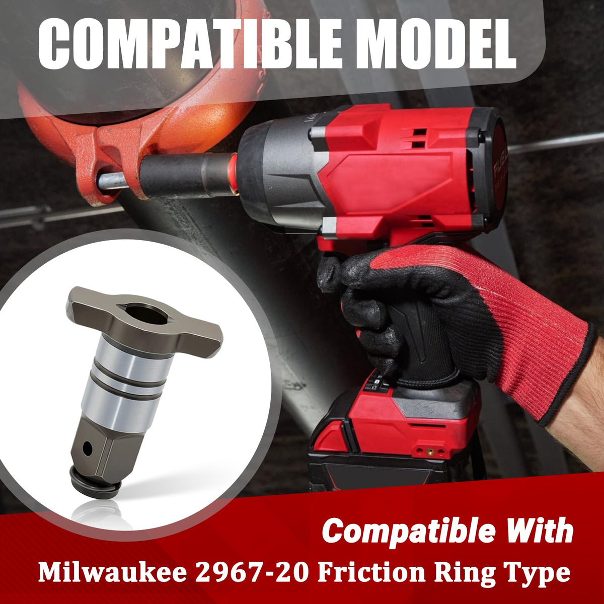 42-06-5320 1/2" Anvil Assembly Fit for Milwaukee 2967-20 Friction Ring Type