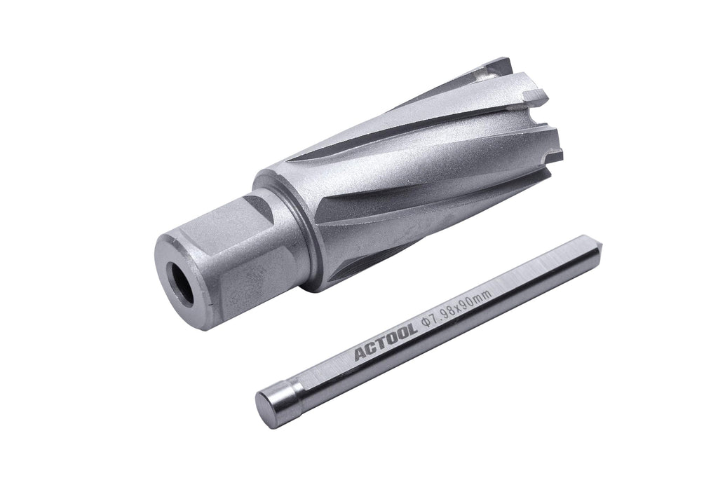 ACTOOL 1'' Diameter x 1-3/8'' Depth of Cut Carbide Tipped TCT ANNULAR Cutter with 3/4'' Weldon Shank