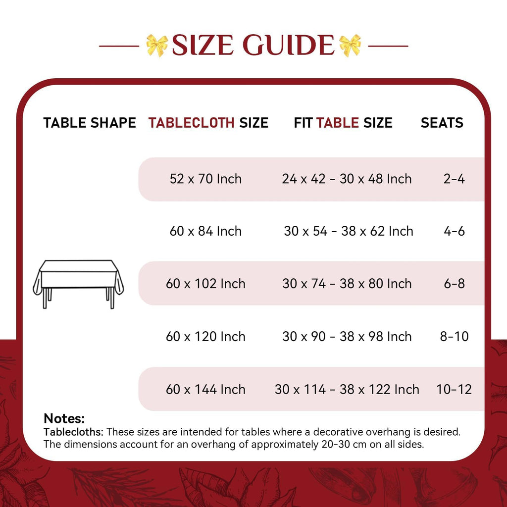 Christmas Rectangle Tablecloth 60 x 84 Inch, Red Checkered