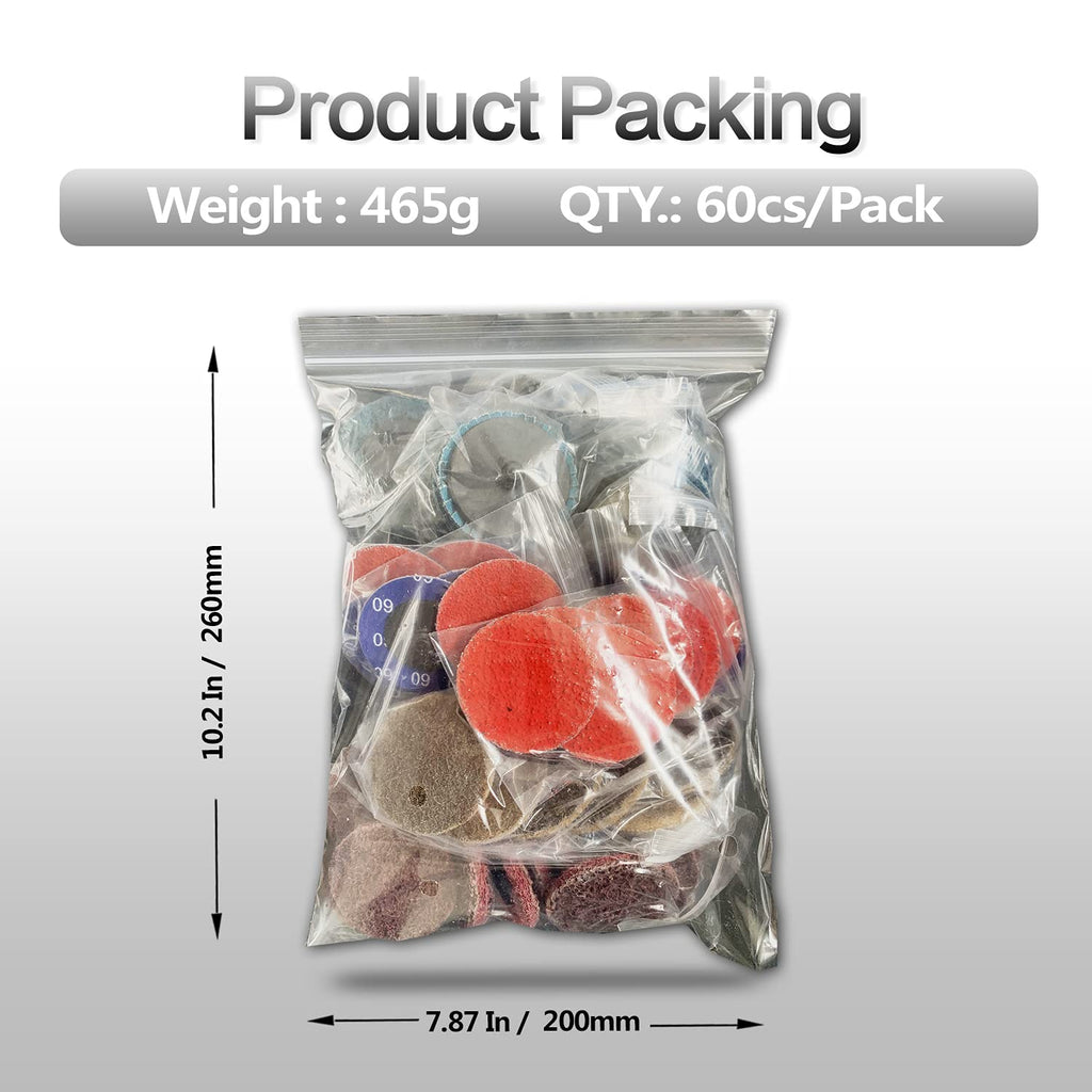 NYXCL 60Pcs 2 Inch Sanding Disc Set, Quick Change Disc Combination, 1/4 Inch Hold Fits Various Grinder. Widely Used for Surface Conditioning, Striping, Polishing, Finishing and Rust Paint Removal