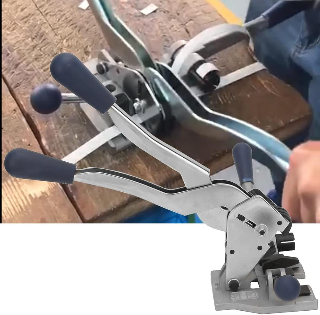 3 in 1 Manual Steel Strap Tensioner Crimper Belts Strapping Banding Tool Packing Machine Heavy Duty Steel Strapping
