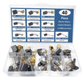 40pcs 10 Sizes Electric Motor Carbon Brushes Power Tool Replacement Part