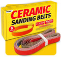1x30 Inch Ceramic Sanding Belts (40/60/80/120 Grits) – High-Performance Sander Sharpening Belts for Knife Making, Metalworking, and Woodworking