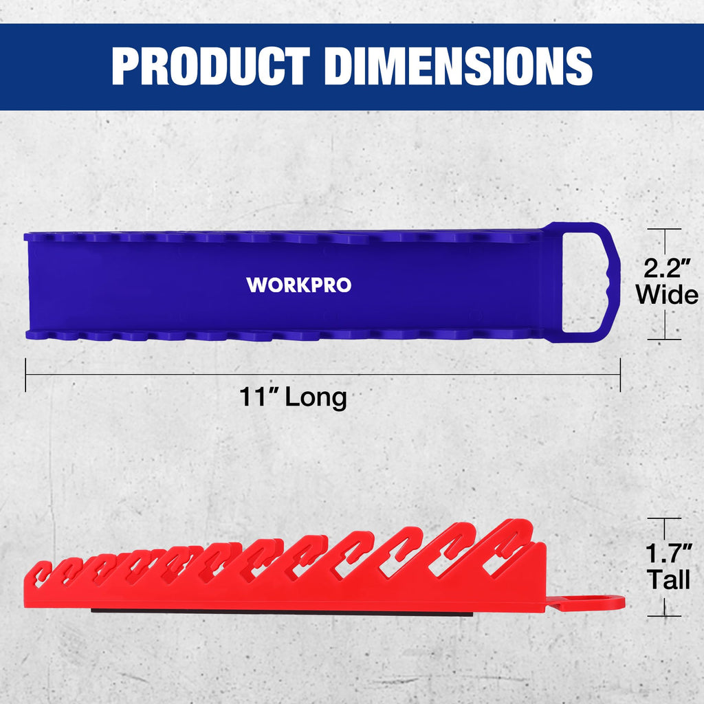 2-Pack Magnetic Wrench Organizer, 12-Piece Gripper Wrench Holder