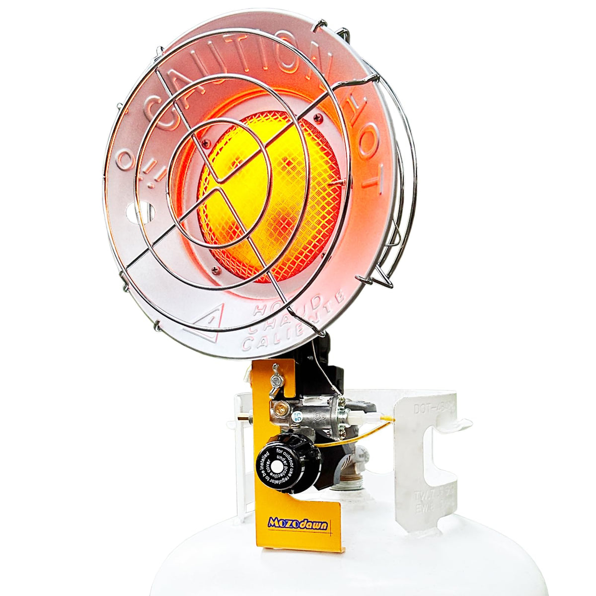15,000 BTU Single Tank Top Propane Radiant Heater, Outdoor Portable Propane Tank Top Heater with Shut-off Valve and
