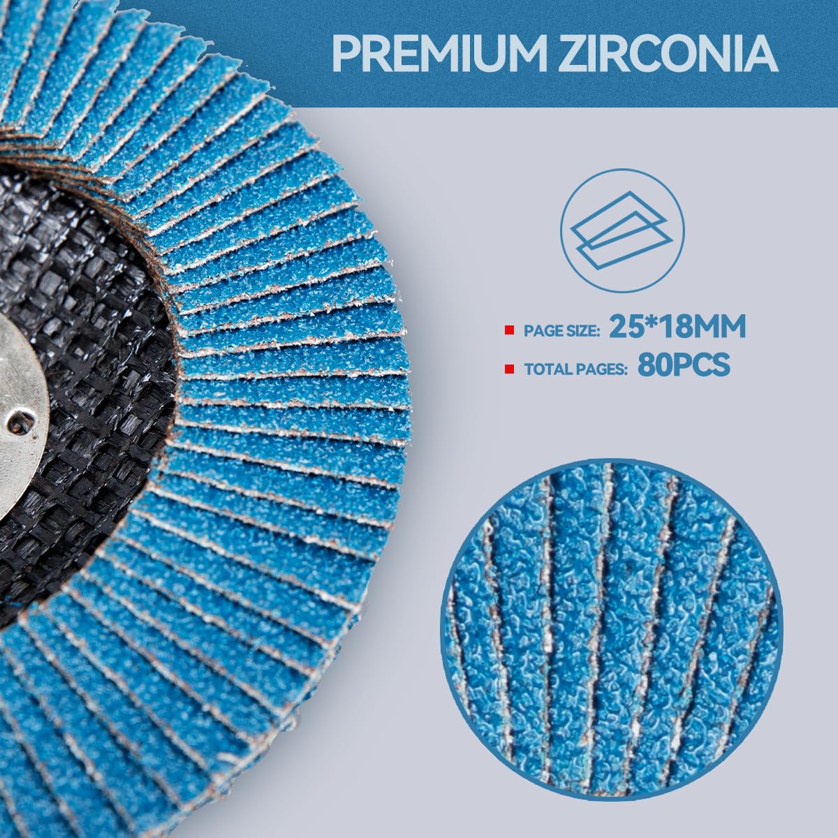 SALI Flap Discs 120 Grit, 4-1/2" x 7/8"-Inch Flap Sanding Disc, Type 29 Zirconia Grinding Wheel, Metal, Steel, Stainless Steel Grinding (12 Pack)