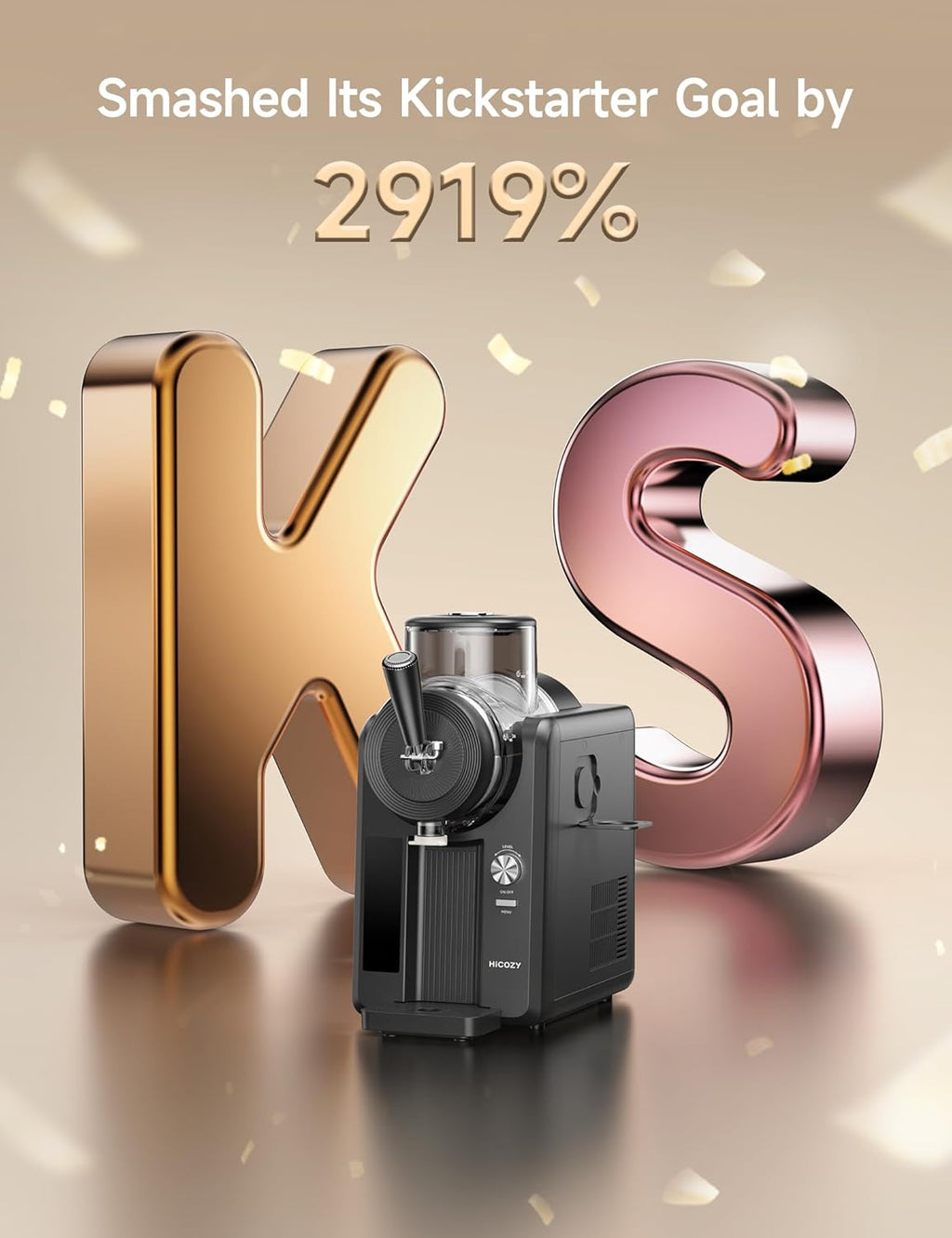 F3 Slushie Machine & Soft Serve Ice Cream Machine, Ice Cream Maker, No Ice Needed, Self-Cleaning, 5 Presets for Soft