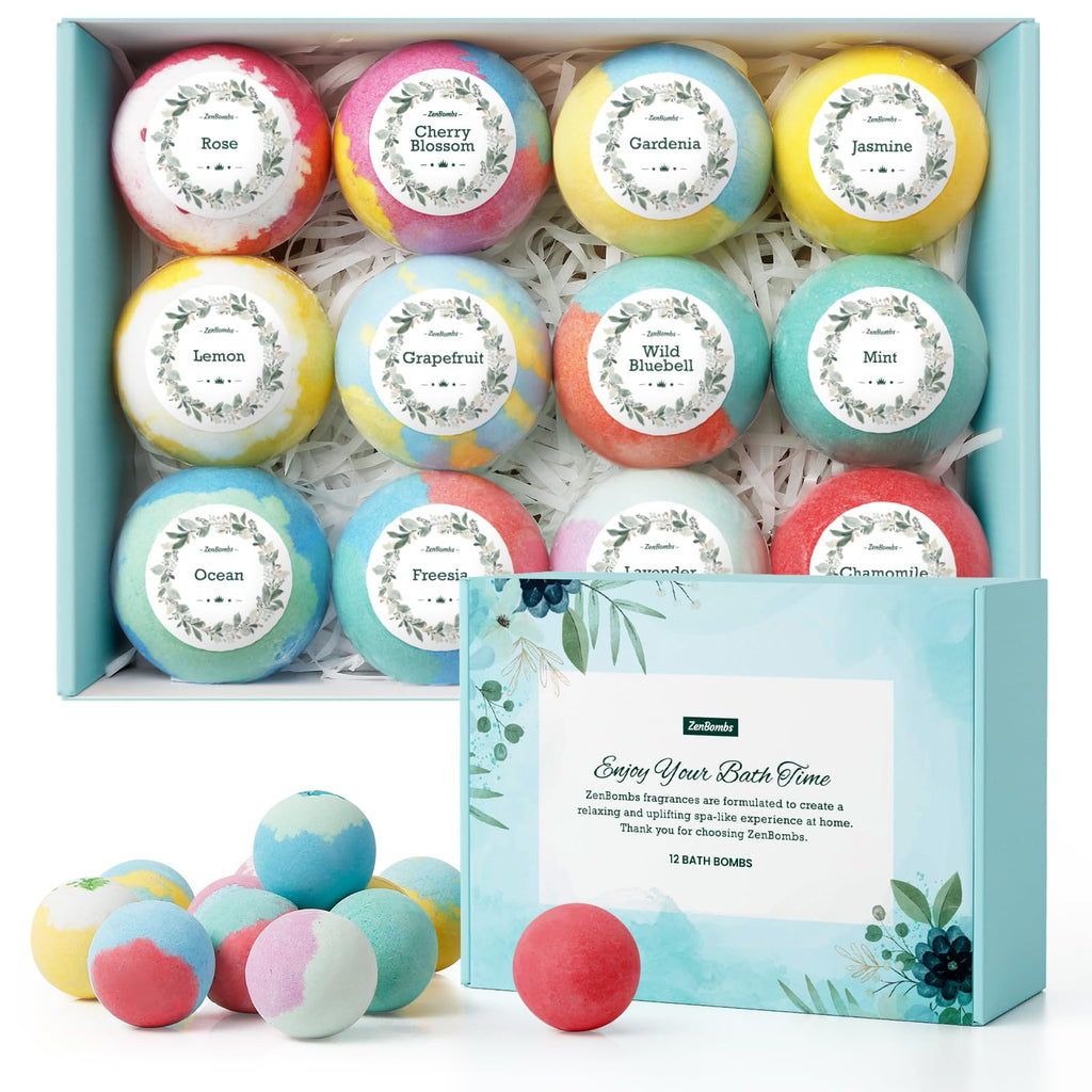 Bath Bombs for Women, Handmade Natural Bath Bomb with Shea Butter