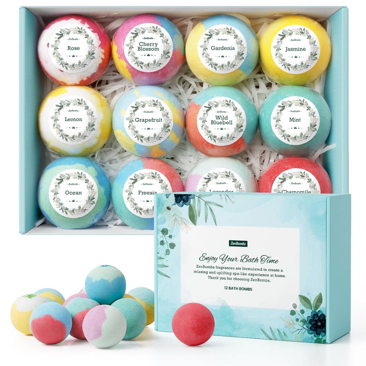 Bath Bombs for Women, Handmade Natural Bath Bomb with Shea Butter