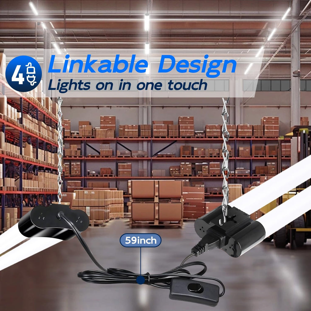 hykolity 4FT LED Shop Light, 42W [250W Equivalent],4400LM,5000K Daylight