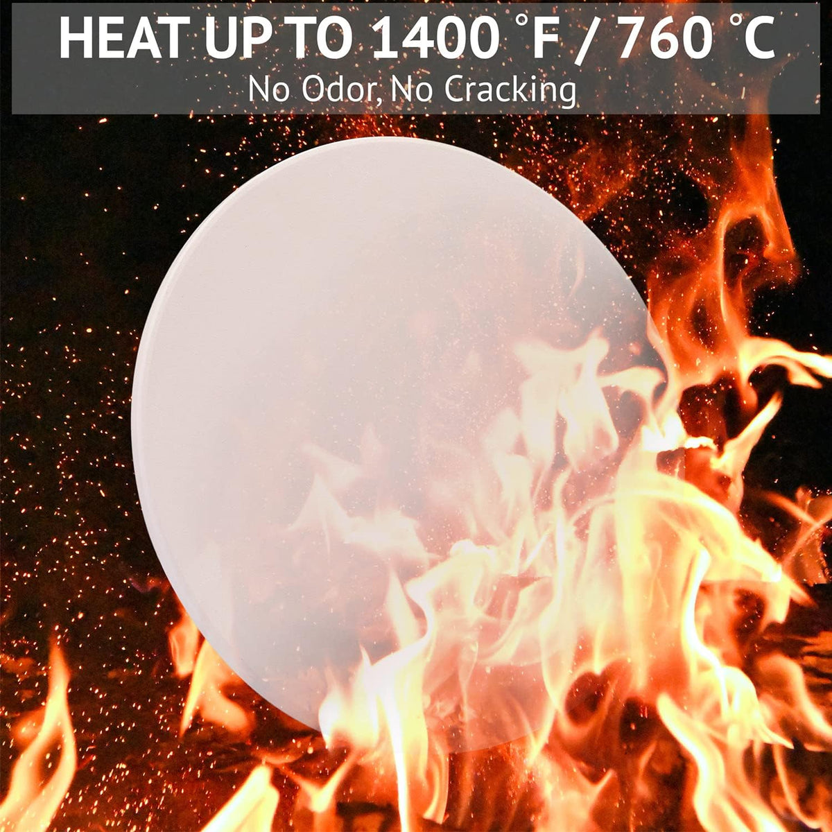 9” Round Small Pizza Stone for Toaster Oven | Cordierite Grilling Stone Bread Baking Stone for Grill, Oven | Bake