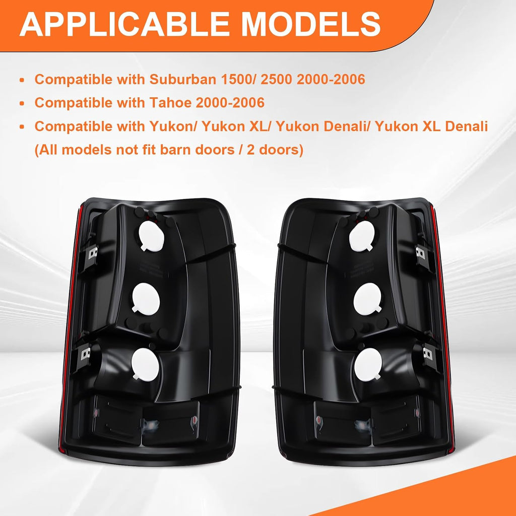 Red Tail Lights Compatible With Suburban Tahoe Yukon 2000-2006