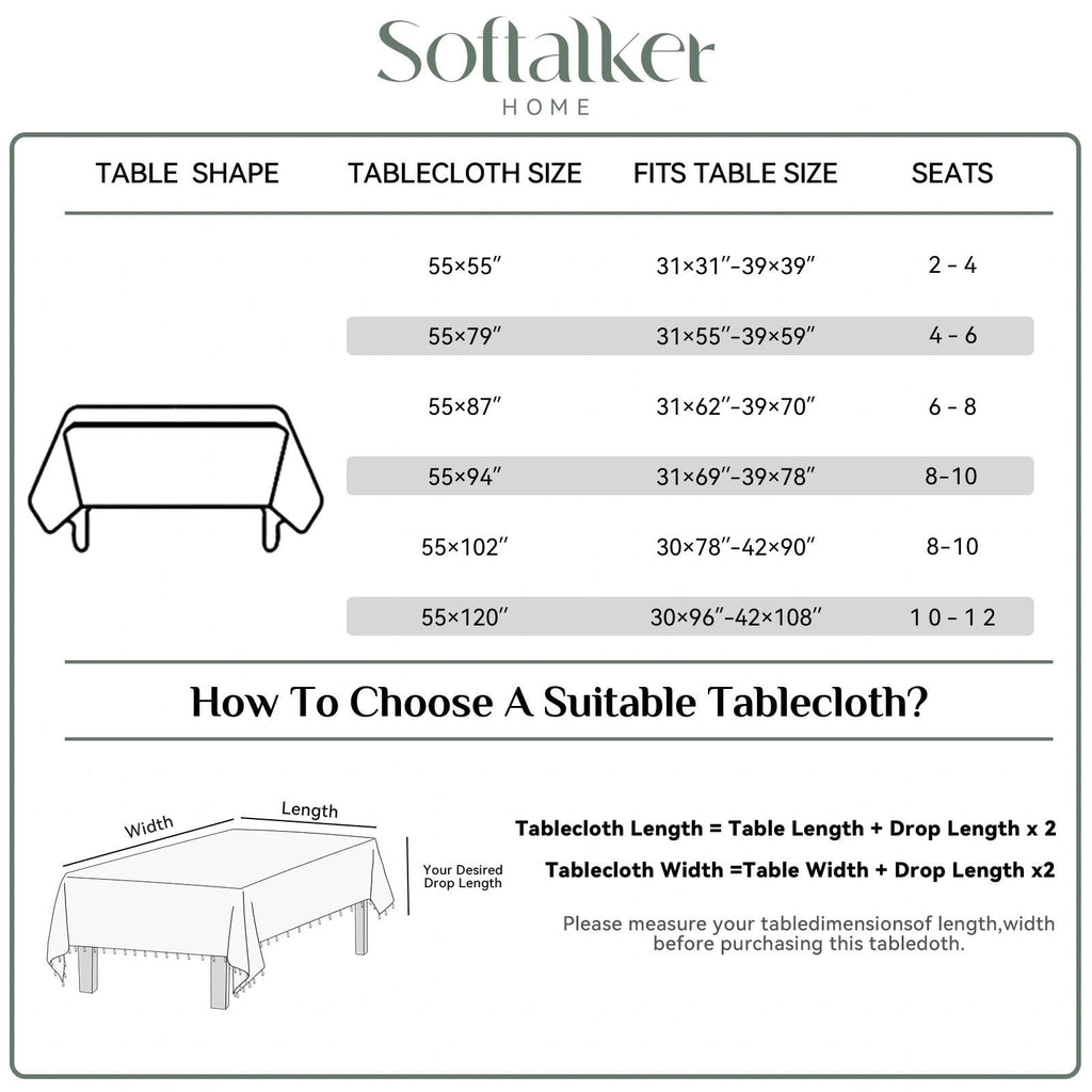 Fall Gingham Rectangle Tablecloth with Tassel, Orange, 55" x 84"