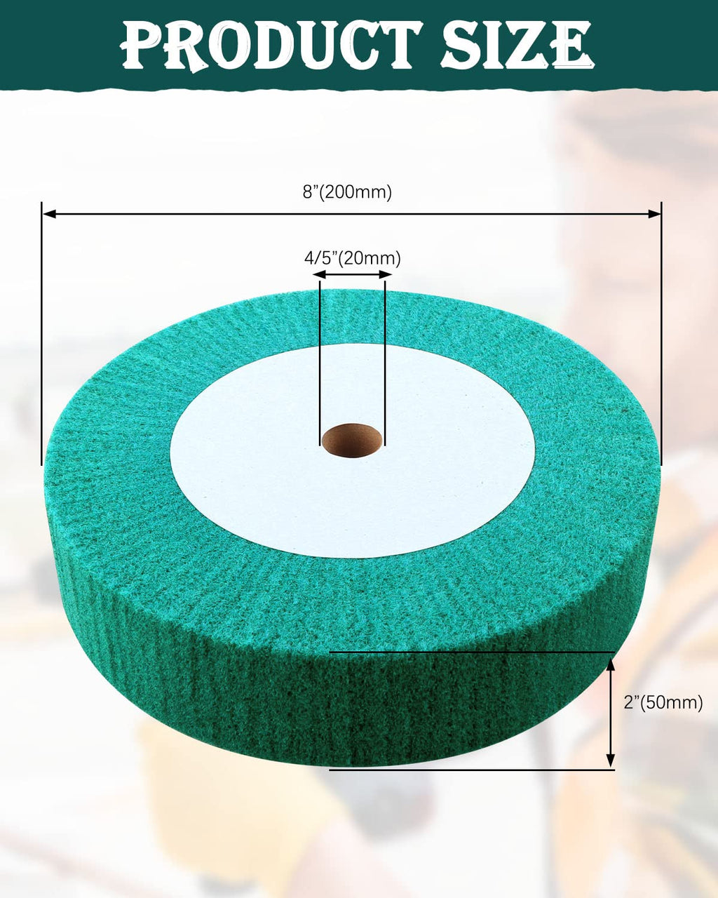 8" Bench Grinder Wheels, 240 Grit Tight Weave Tough Buffing Polishing Wheel