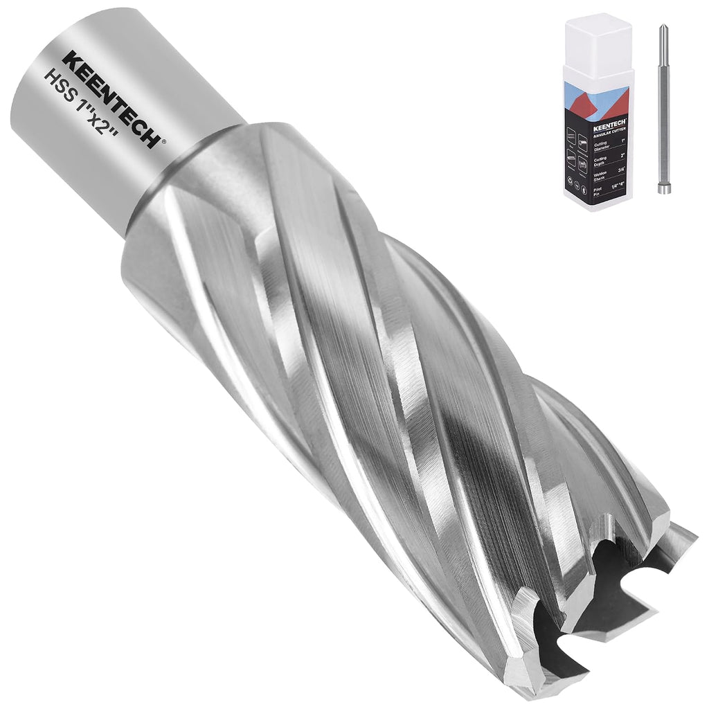 KEENTECH M2AL HSS Annular Cutter,1 Inch Diameter x 2 Inch Depth