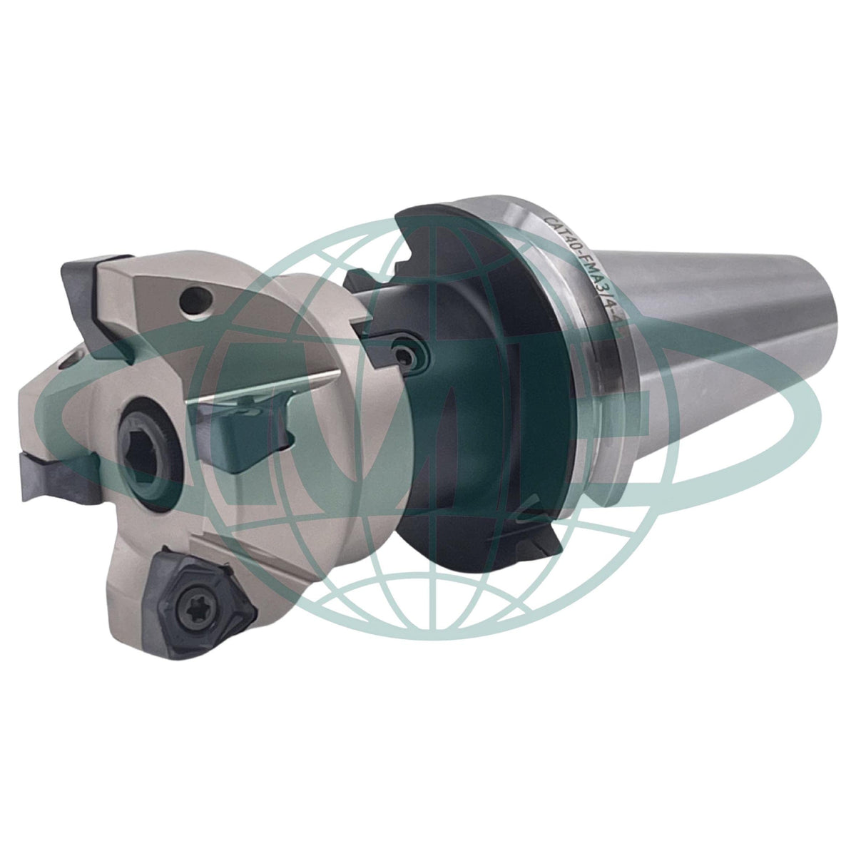 CME 2-1/2" 90° Indexable Face Mill w/ CAT40 Arbor, WNMG080616 Inserts Included, 4 Flutes