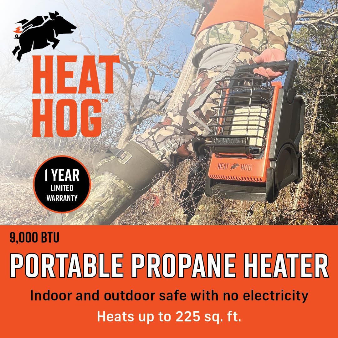 9,000 BTU Portable Propane Radiant Space Heater, Indoor, Outdoor, Garage, Camping, Outdoor Sports, Boating, RVs