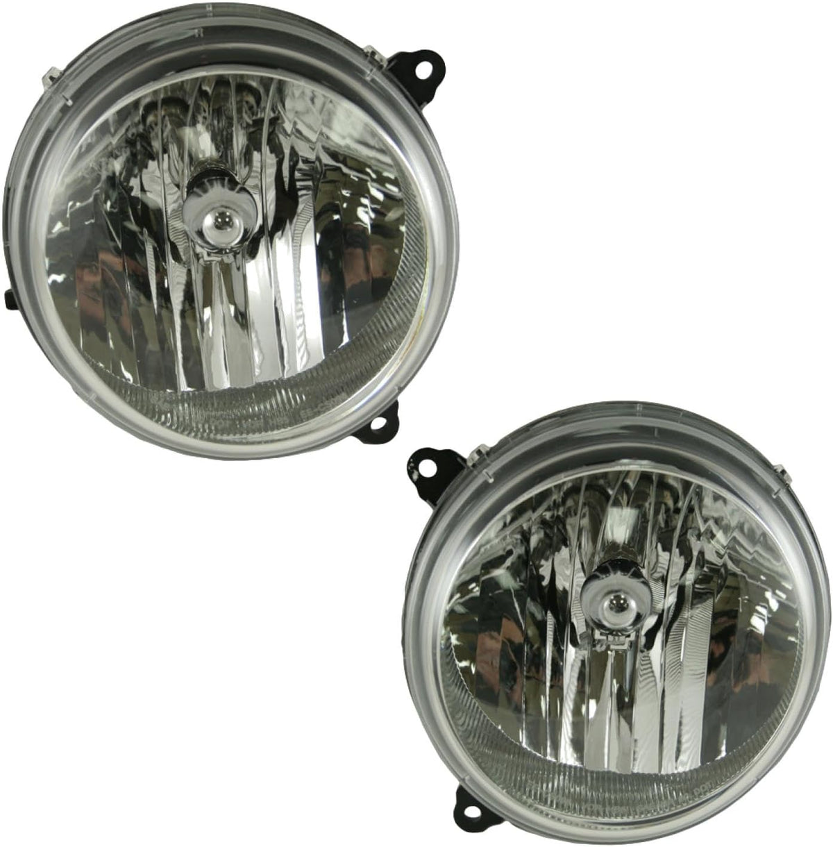 TRQ Driver and Passenger Side Headlight Assembly Set Halogen