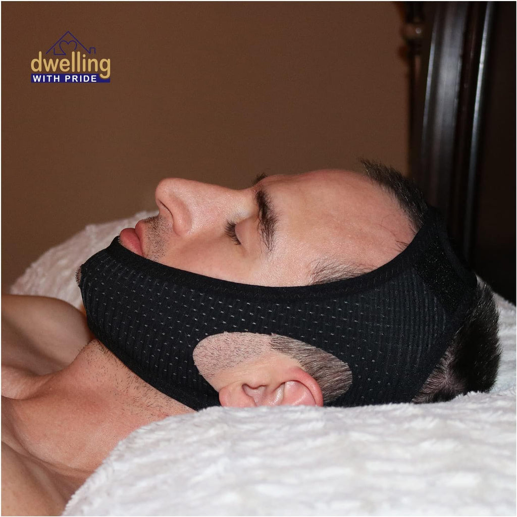 Anti Snore Chin Strap, Anti-Dry Mouth Chin Strap for CPAP Users, Stop Noise