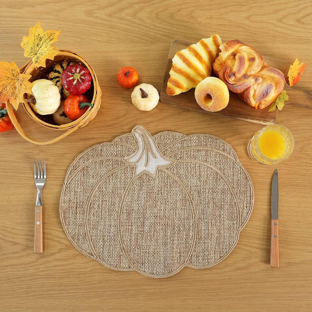 Fall Placemats Set of 4 – Pumpkin Placemats