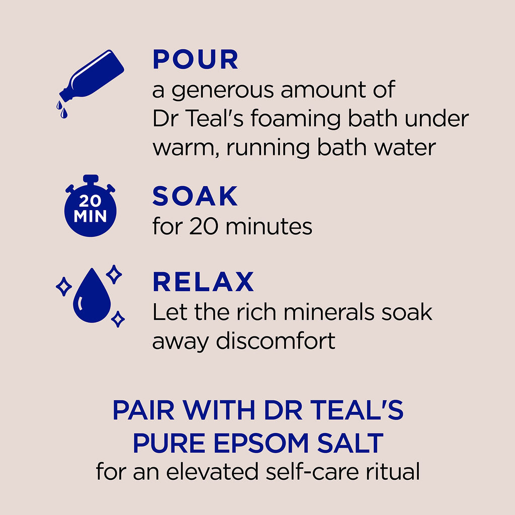 Foaming Bath with Pure Epsom Salt, Nourish & Protect with Coconut Oil, 34 fl oz (Pack of 4)