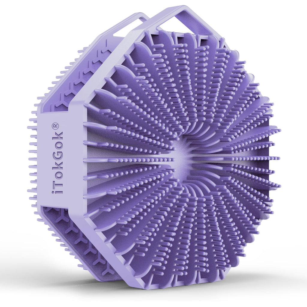 Premium Silver-Infused 2 in 1 Silicone Body Scrubber, Double-Sided Design Body Brush Silicone Body Scrubber
