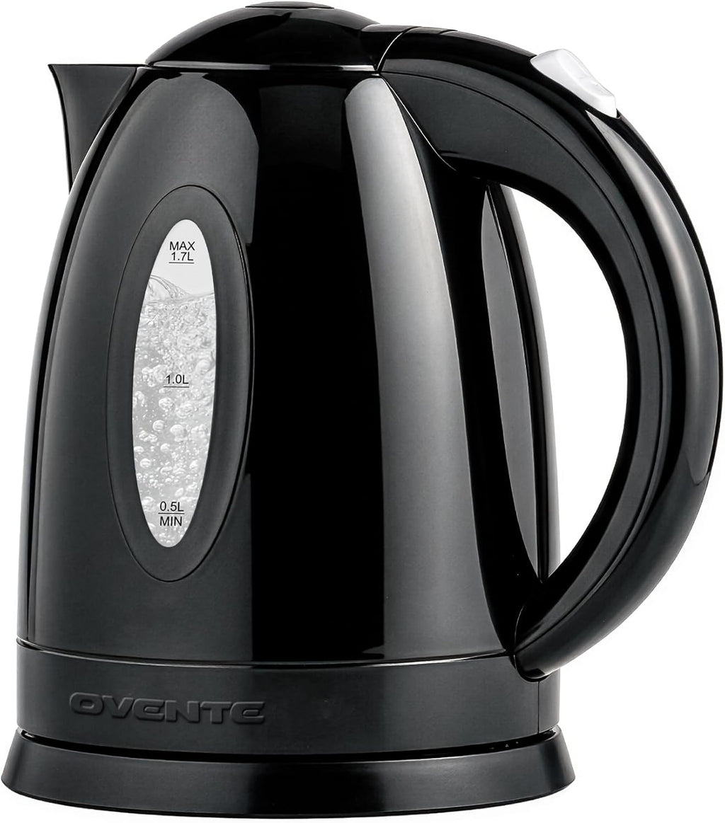 1.7L Electric Tea Kettle, 1100W BPA-Free Water Boiler, Black KP72B | Fast Boiling, Auto Shut-Off, Boil-Dry
