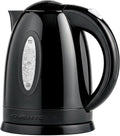 1.7L Electric Tea Kettle, 1100W BPA-Free Water Boiler, Black KP72B | Fast Boiling, Auto Shut-Off, Boil-Dry