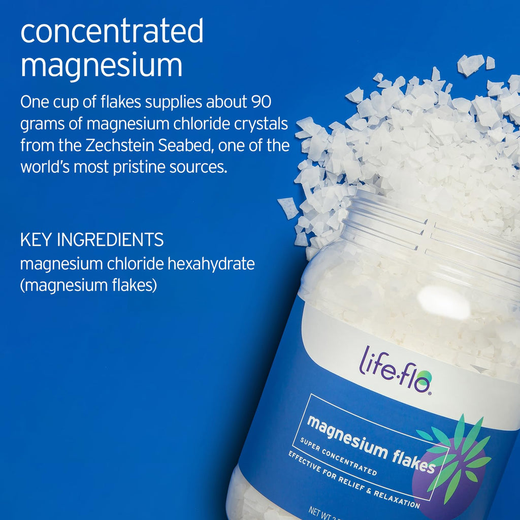 Magnesium Bath Flakes, Unscented, 44 oz