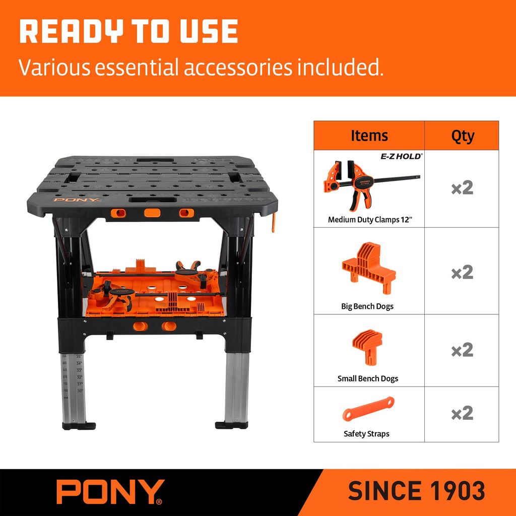 Portable Folding Work Table, Workbench & Sawhorse