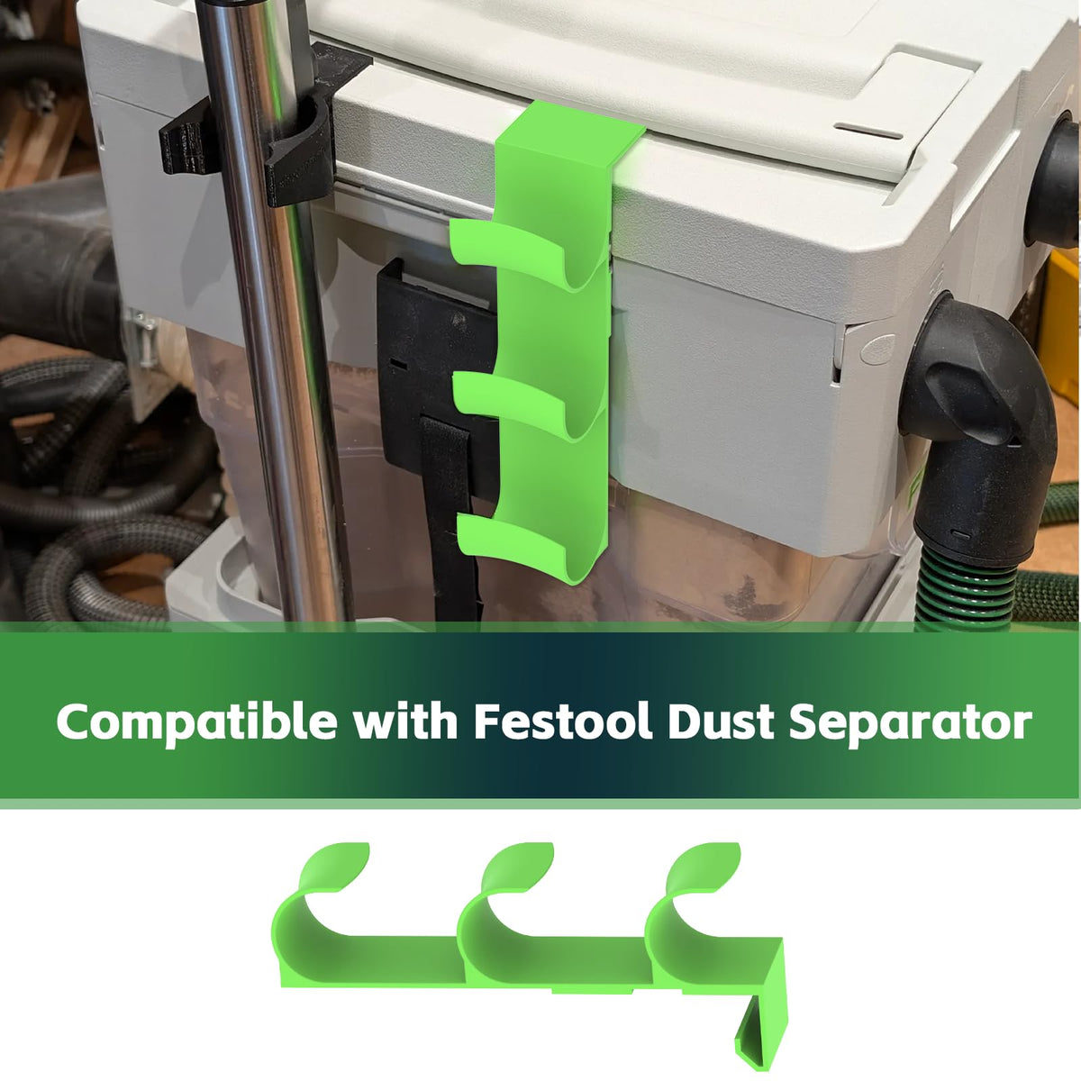 Dust Extractor Hose Holder Compatible with Festool Cyclone Dust Separator