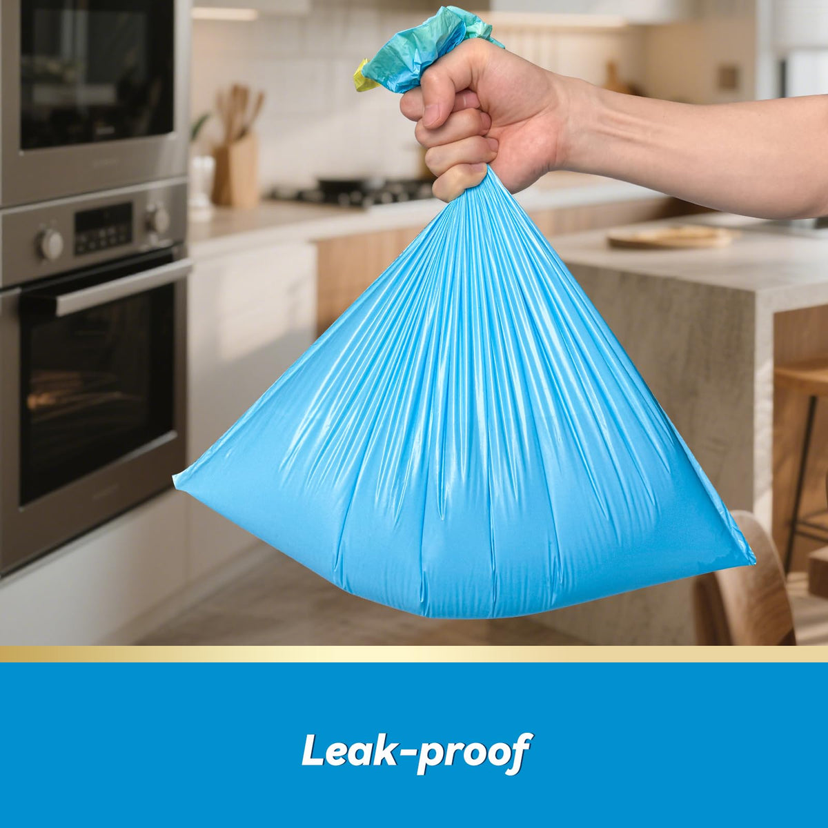 100 Count 15 Micron Extra Thick 4 Gallon Drawstring Small Trash Bags