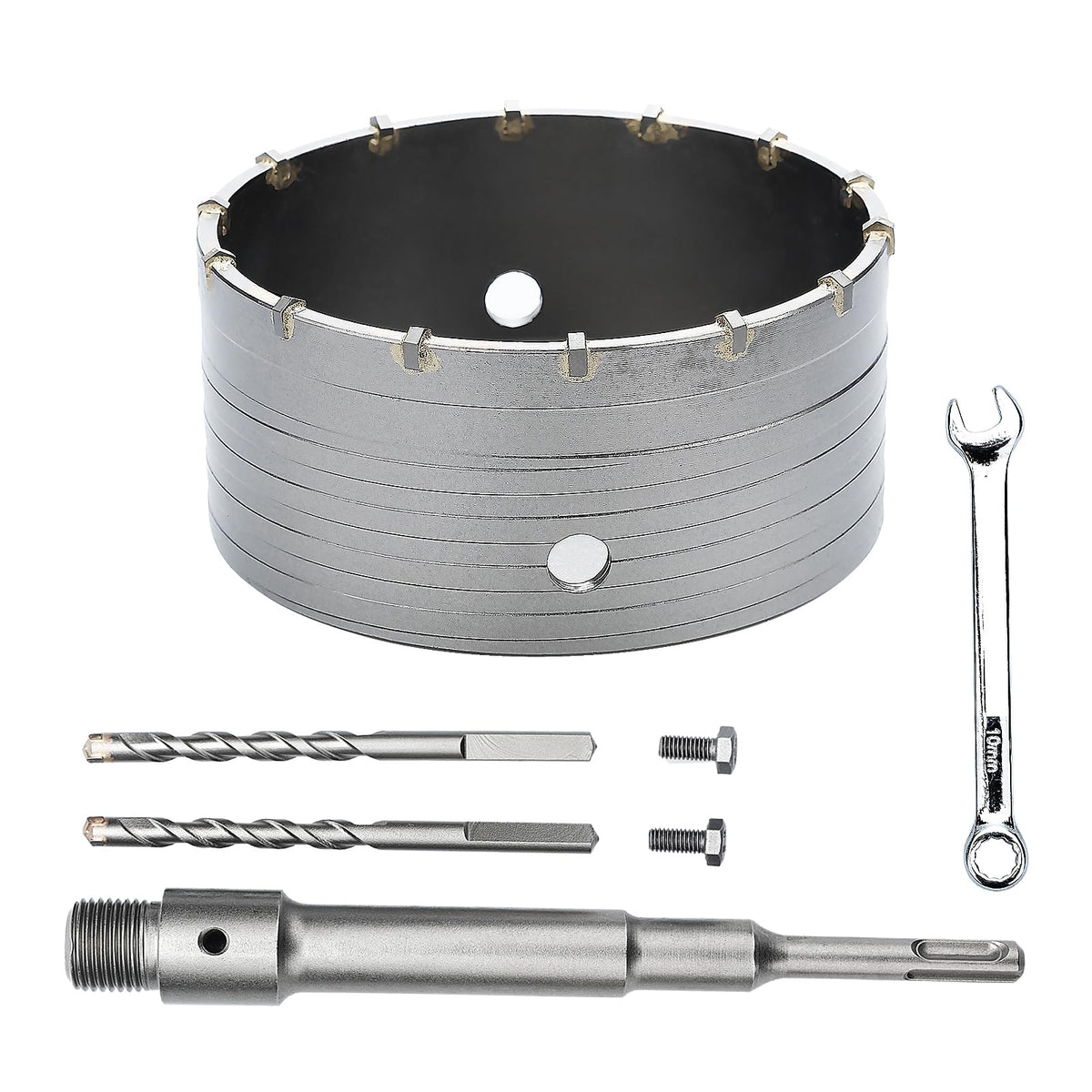GRIXLEN 5.9 inch / 150mm Concrete Hole Saw with SDS Plus Shank Rod