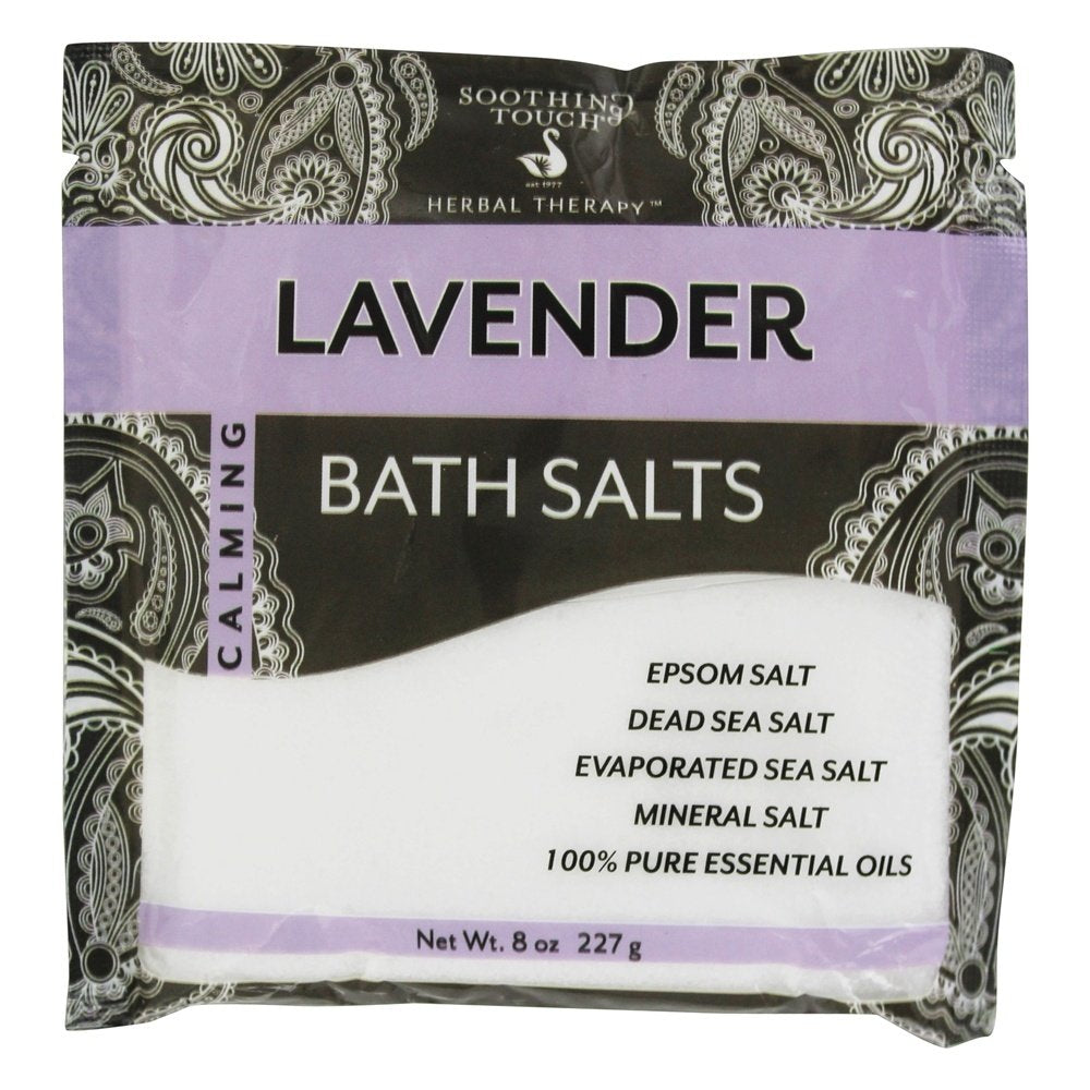 Bath Salts Pouch, Lavender, 8 Ounce