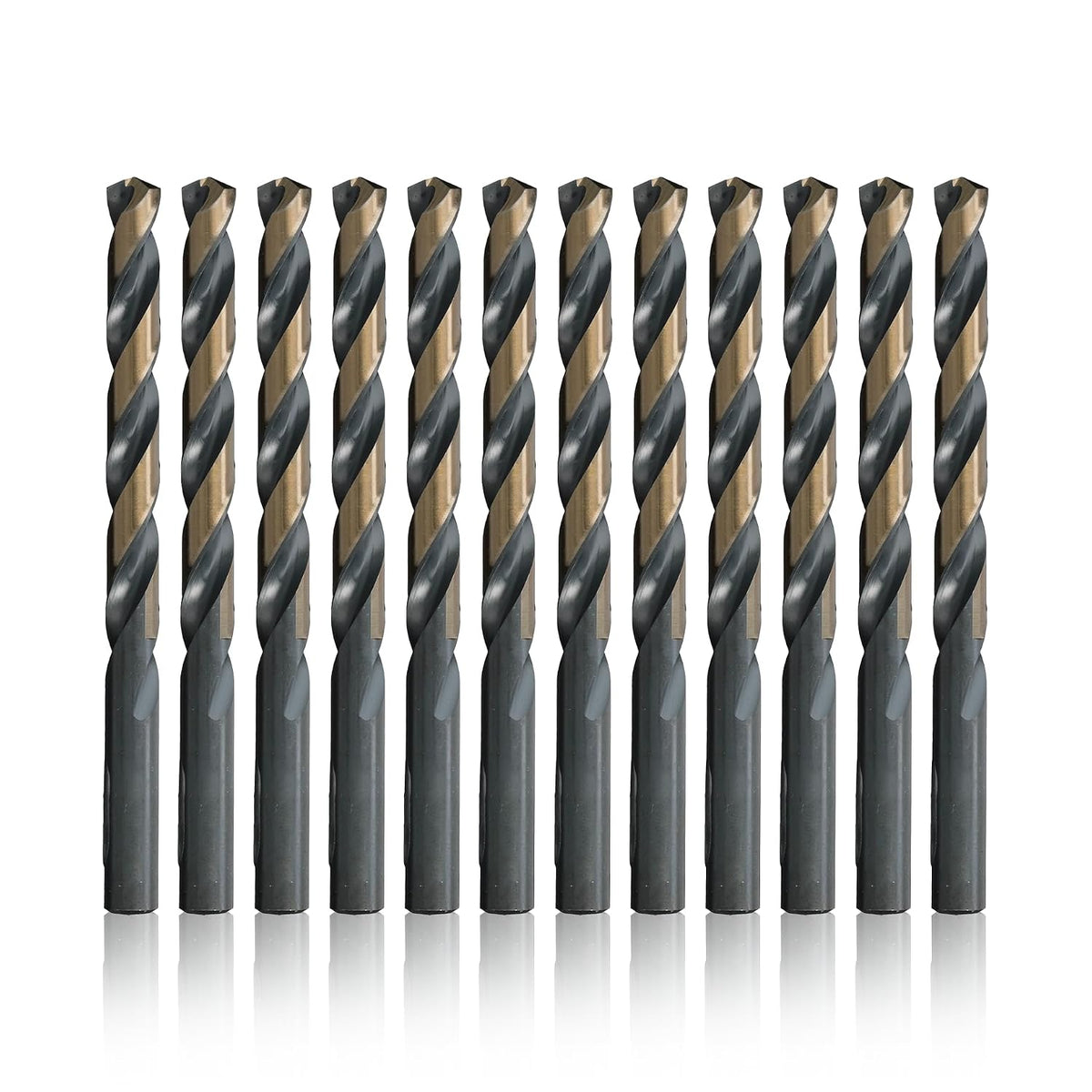 Drill America - KFD3/16P12 3/16" High Speed Steel Black & Gold KFD Split Point Drill Bit (Pack of 12), KFD Series