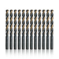 Drill America #7 High Speed Steel Black & Gold KFD Split Point Drill Bit (Pack of 12), KFD Series - KFD7P12