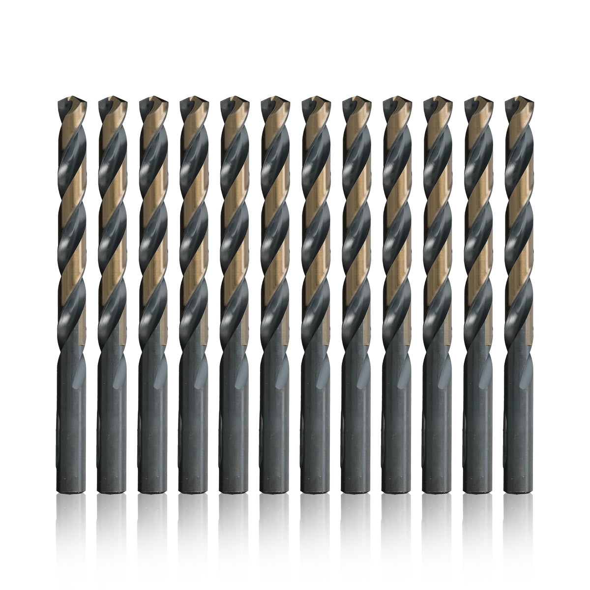 Drill America #13 High Speed Steel Black & Gold KFD Split Point Drill Bit (Pack of 12), KFD Series