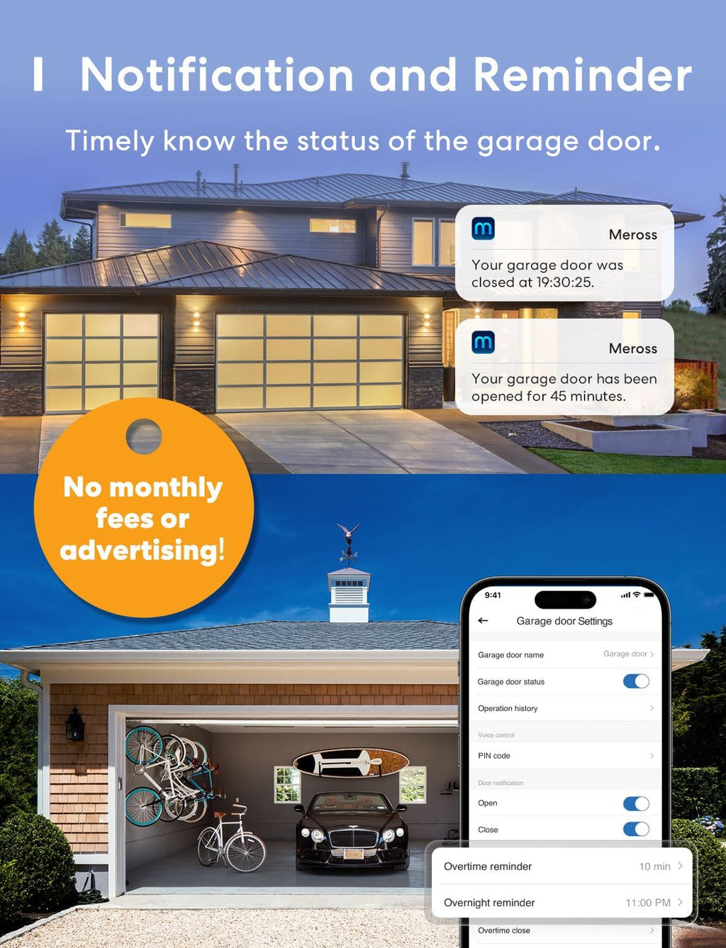 Smart WiFi Garage Door Opener Remote Work with Alexa and Google | Compatible with SmartThings, App and Voice Control