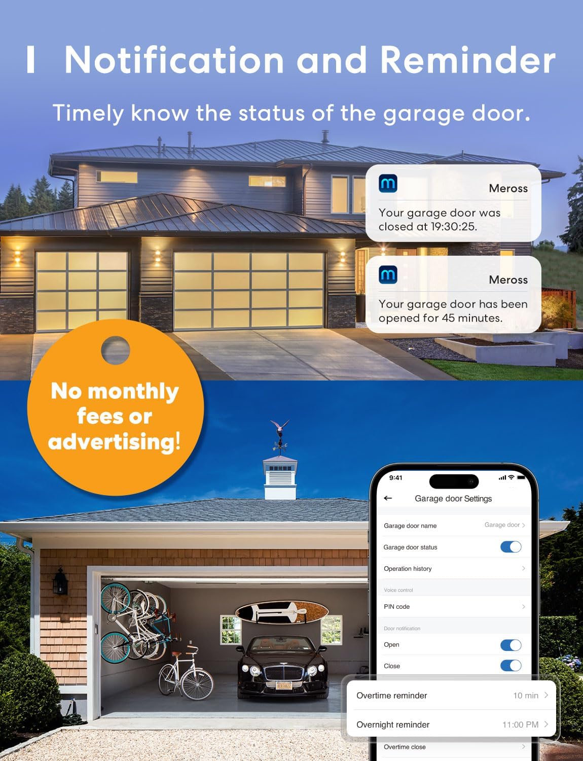 Smart WiFi Garage Door Opener Remote Work with Alexa and Google | Compatible with SmartThings, App and Voice Control