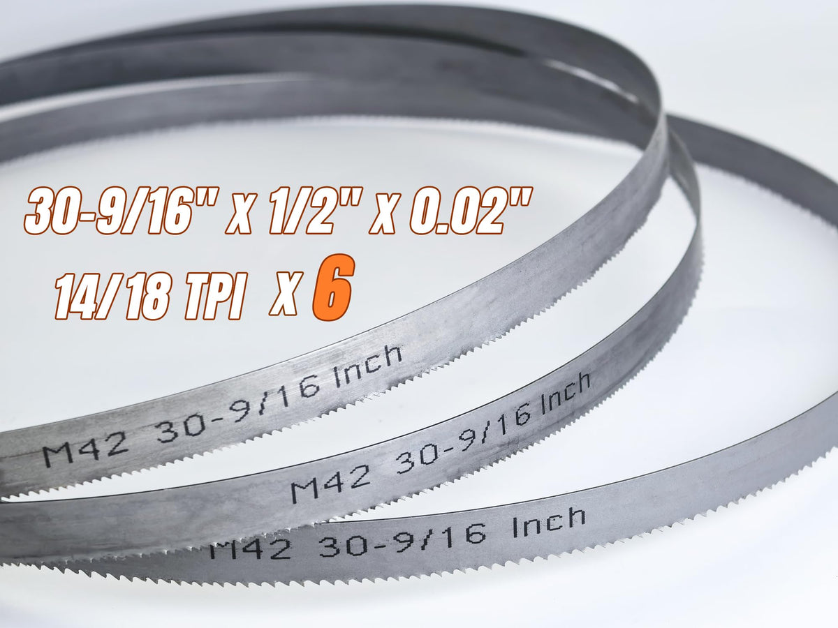6 Pcs 30-9/16 Inch Bandsaw Blades for Milwaukee M12 Fuel Bandsaw, 14/18 TPI